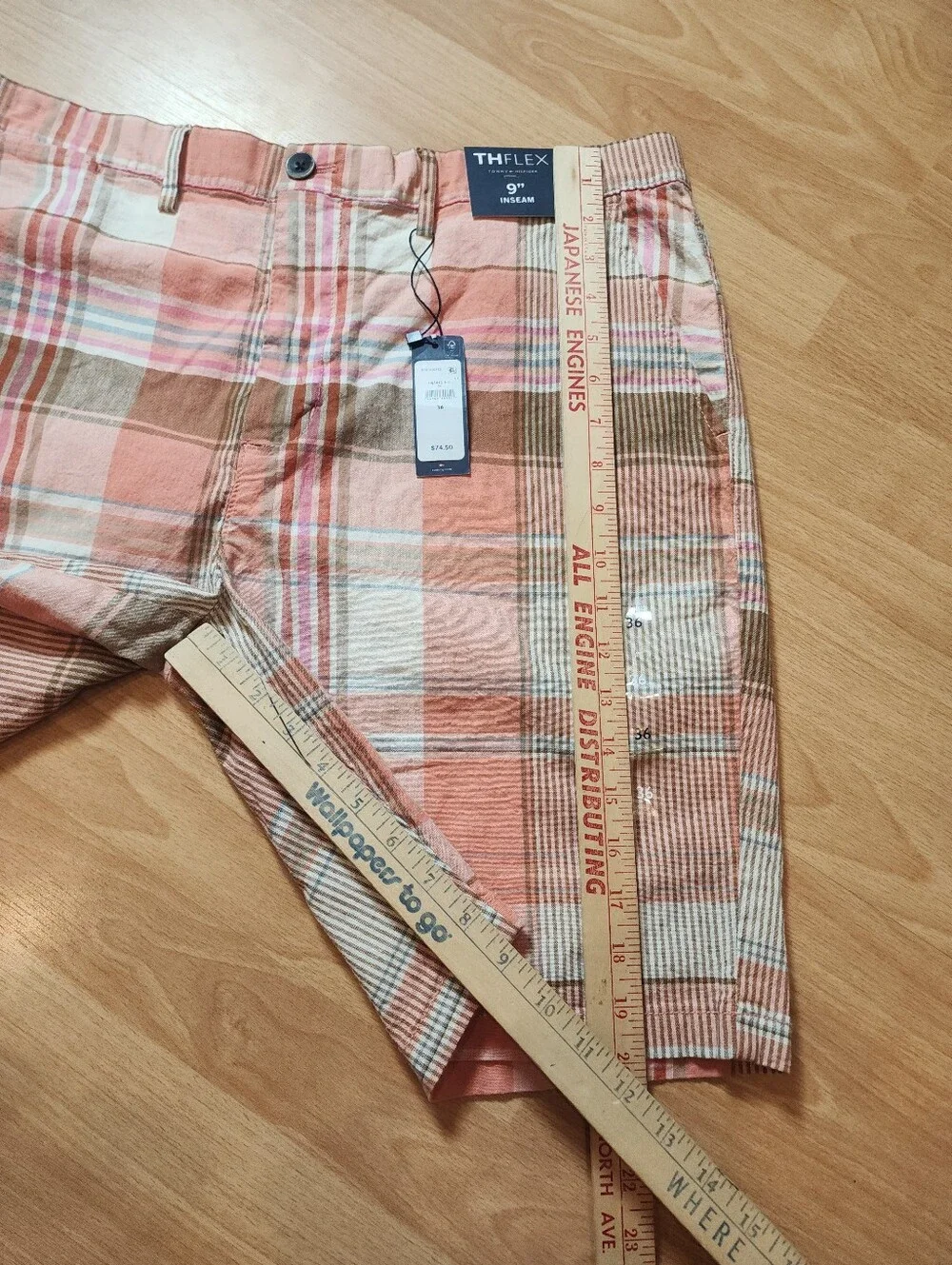 Linen Cotton NWT Tommy Hilfiger Plaid 9